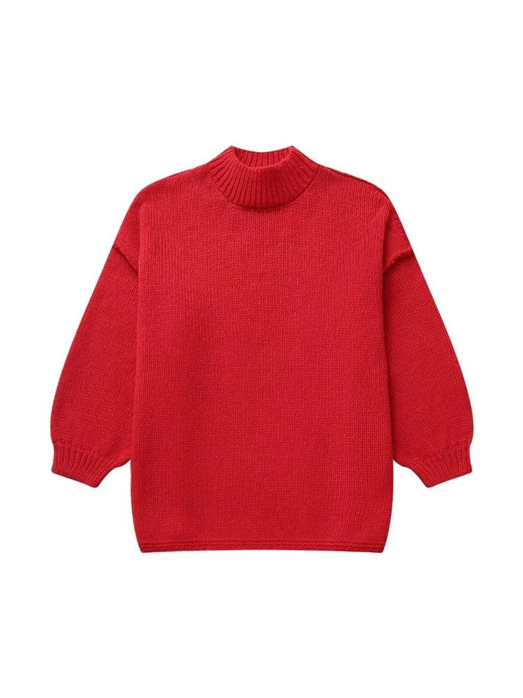 Manon | Lässiger Strickpullover mit halbhohem Kragen