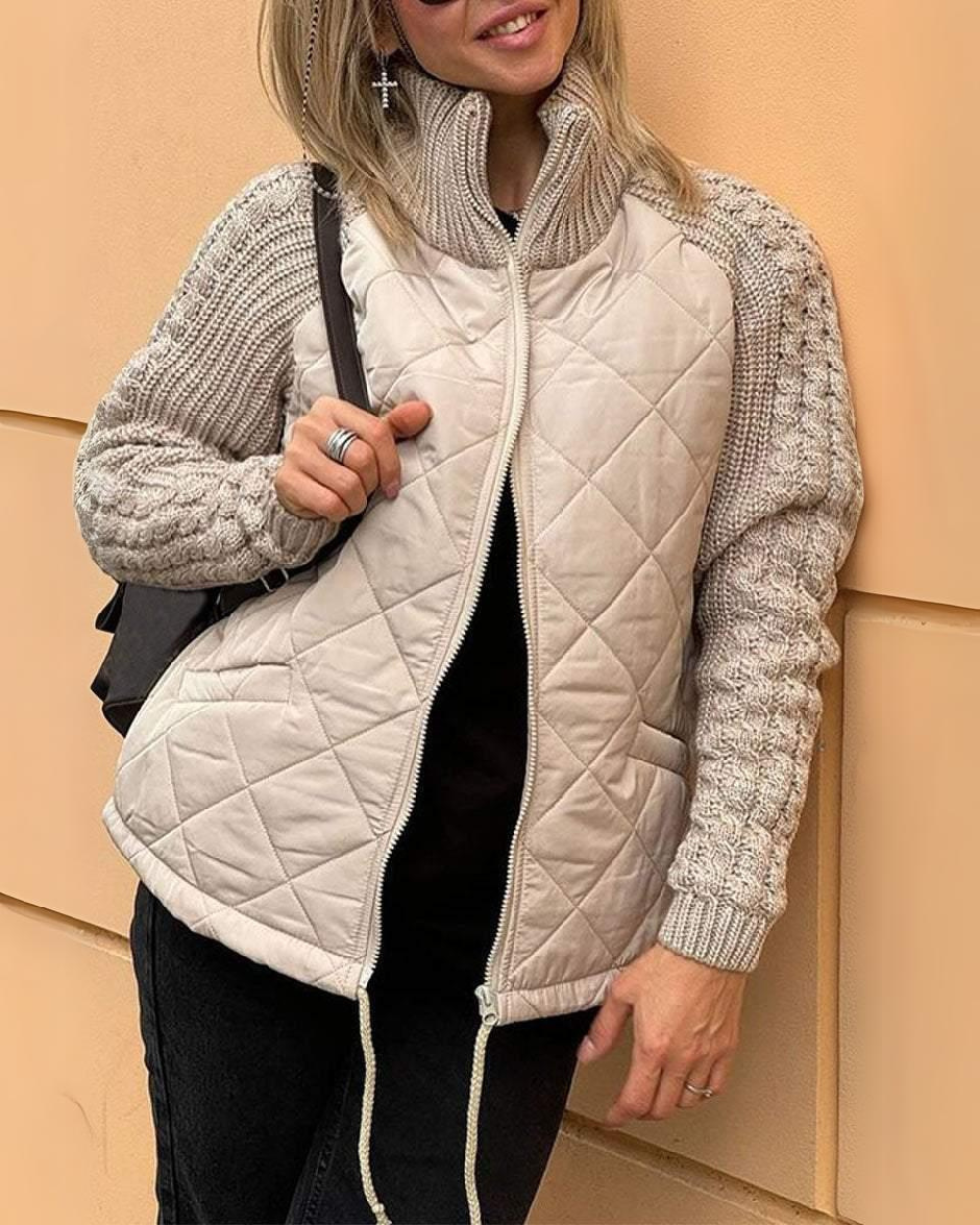 Camille | Casaco de malha patchwork
