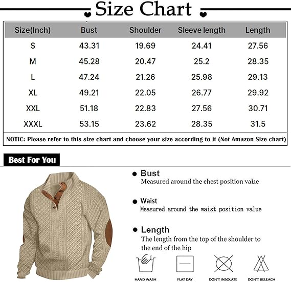 Lässiger Jacquard-Strickpullover mit Stehkragen für Herren