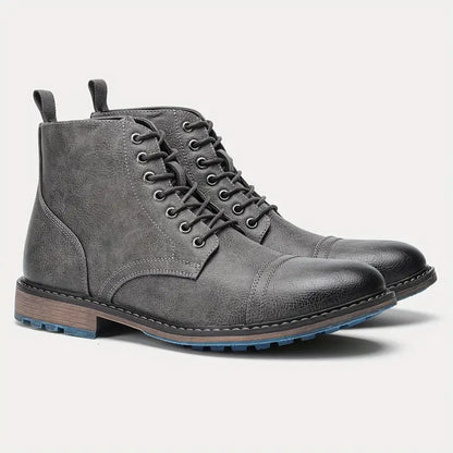 Herren Oxford-Stiefel mit Kappe, Stiefeletten, formelle Kleidung, Outdoor-Schuhe für Party, Büro, Hochzeit