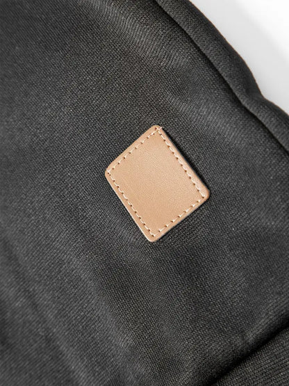 Moletom masculino com forro de lã e meio zíper - Pulôver quente e casual para outono e inverno