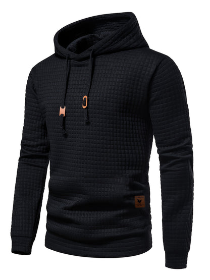 GEKM Men's Boho Embroidered Hoodie, Casual Pullover