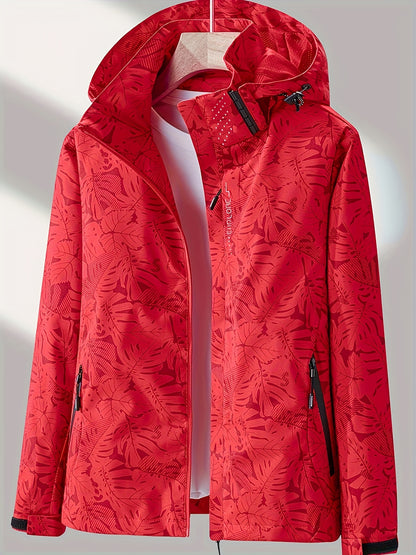 Women'S Casual Windbreaker Jacket with Removable Hood - Lightweight, Waterproof, Zippered, Long Sleeve, Stand Collar, Polyester Lining, Outdoor & Casual Wear, Casual Jacket | Stand Collar Jacket | Zippered Jacket