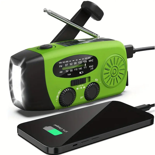 Notfall-Handkurbelradio mit 2000 mAh Powerbank