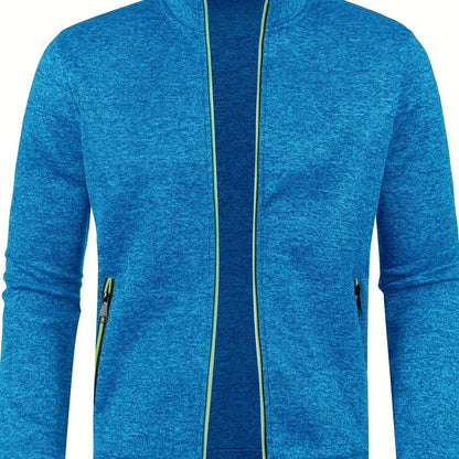 Herren-Cardigan mit Reißverschluss, lässiger Pullover für Herbst/Winter