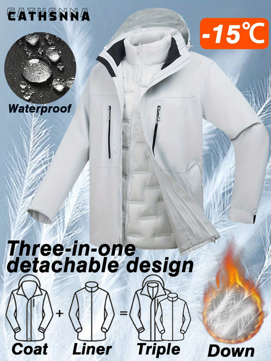 Women'S Warm Casual Jacket Liner Can Be Worn Alone Waterproof Windproof Outdoor Sports Three-in-one Rushing Jacket