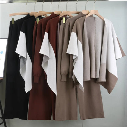 Alyssa™ – Eleganter dreiteiliger Strickanzug