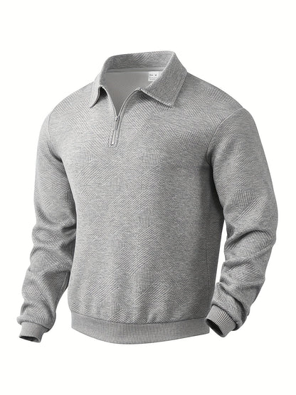 Erick | Vintage-Pullover mit Reißverschluss und geometrischem Design