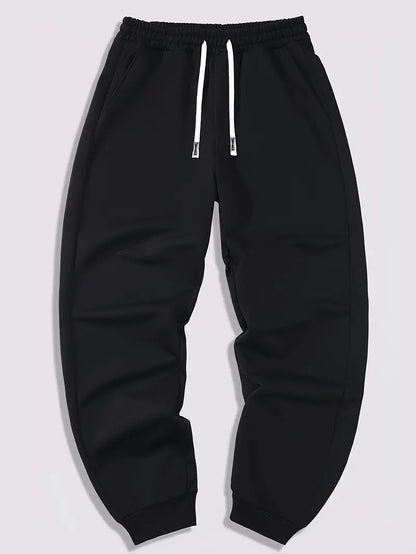 3pcs Men's Joggers - Solid Color, Drawstring Waist, Casual Athletic Sweatpants