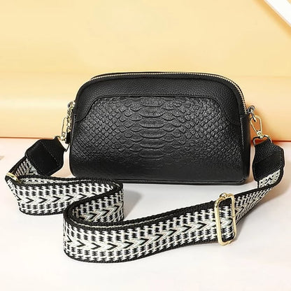 Olivia™ Elegant Allure | Bolsa tiracolo mini com padrão crocodilo