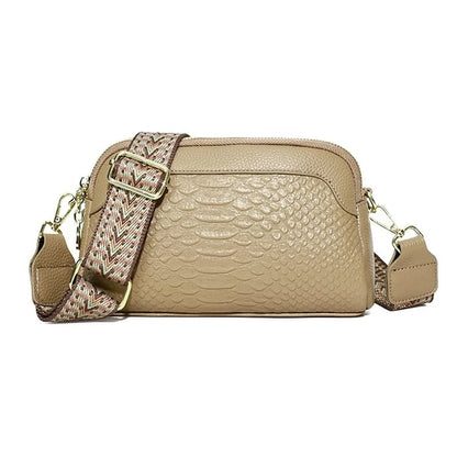 Olivia™ Elegant Allure | Bolsa tiracolo mini com padrão crocodilo
