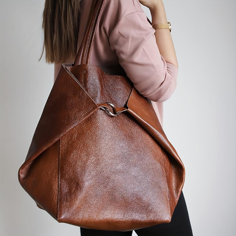 Olivia™ Retro Softness | Bolsa Tote de Grande Capacidade