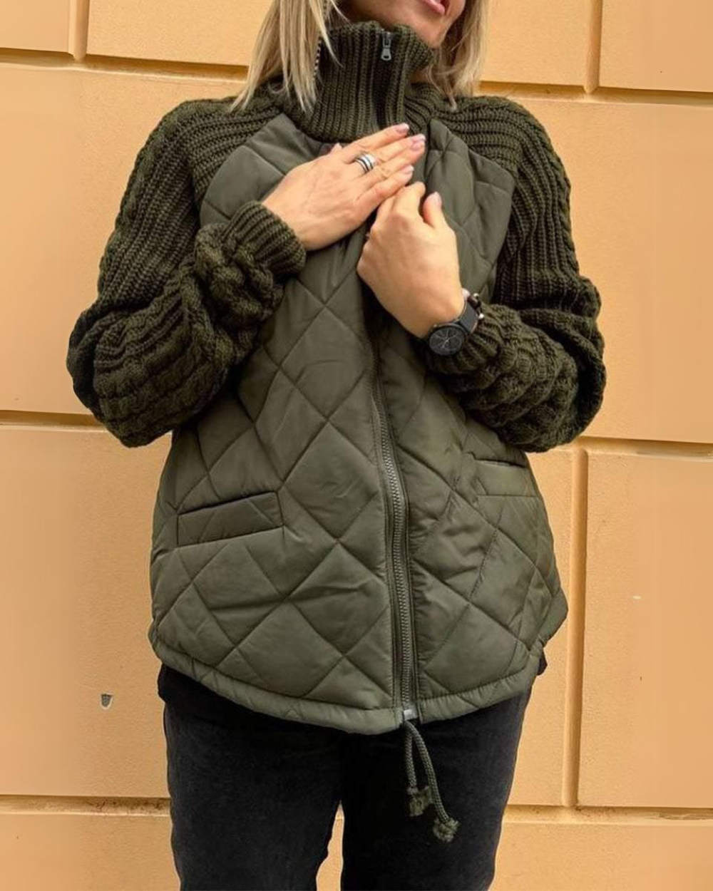 Camille | Casaco de malha patchwork