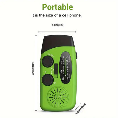 Notfall-Handkurbelradio mit 2000 mAh Powerbank