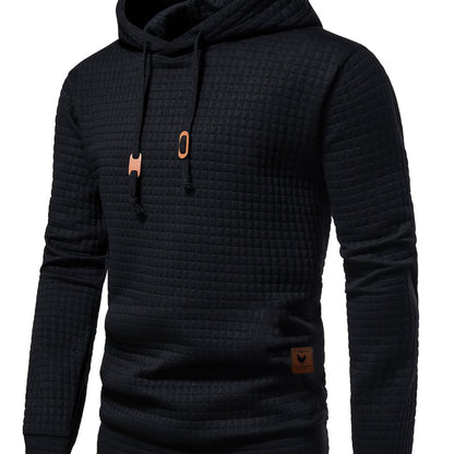 GEKM Men's Boho Embroidered Hoodie, Casual Pullover