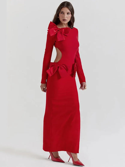 Aubrey™ - Vestido longo atraente com laços