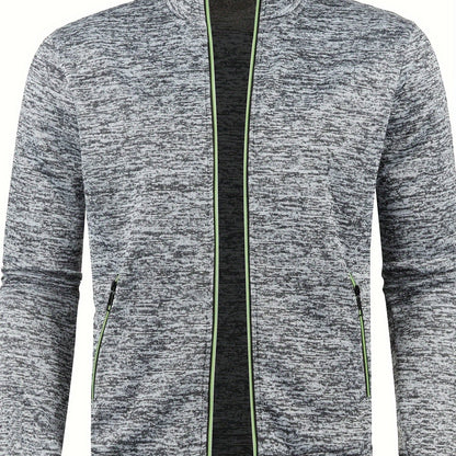 Herren-Cardigan mit Reißverschluss, lässiger Pullover für Herbst/Winter
