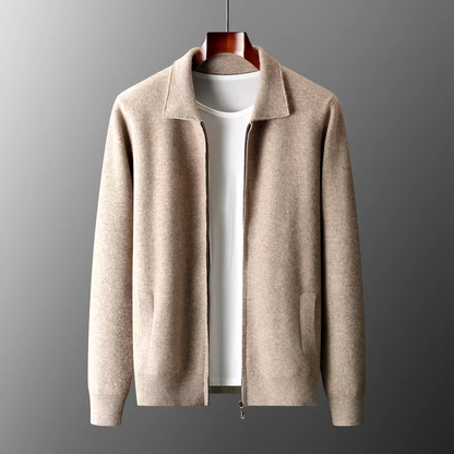 Jackson™ - Cardigan de cashmere com zíper completo e estiloso