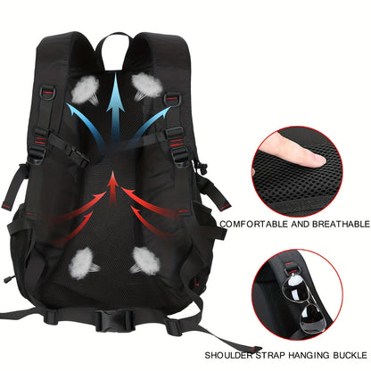 CASAKEMCA 10.57gal Lightweight Nylon Travel Backpack with USB Charging Port - Waterproof, Adjustable Straps, Multiple Compartments, Ideal for Hiking & Camping - Perfect Gift for Men & Women, Backpack for Travel