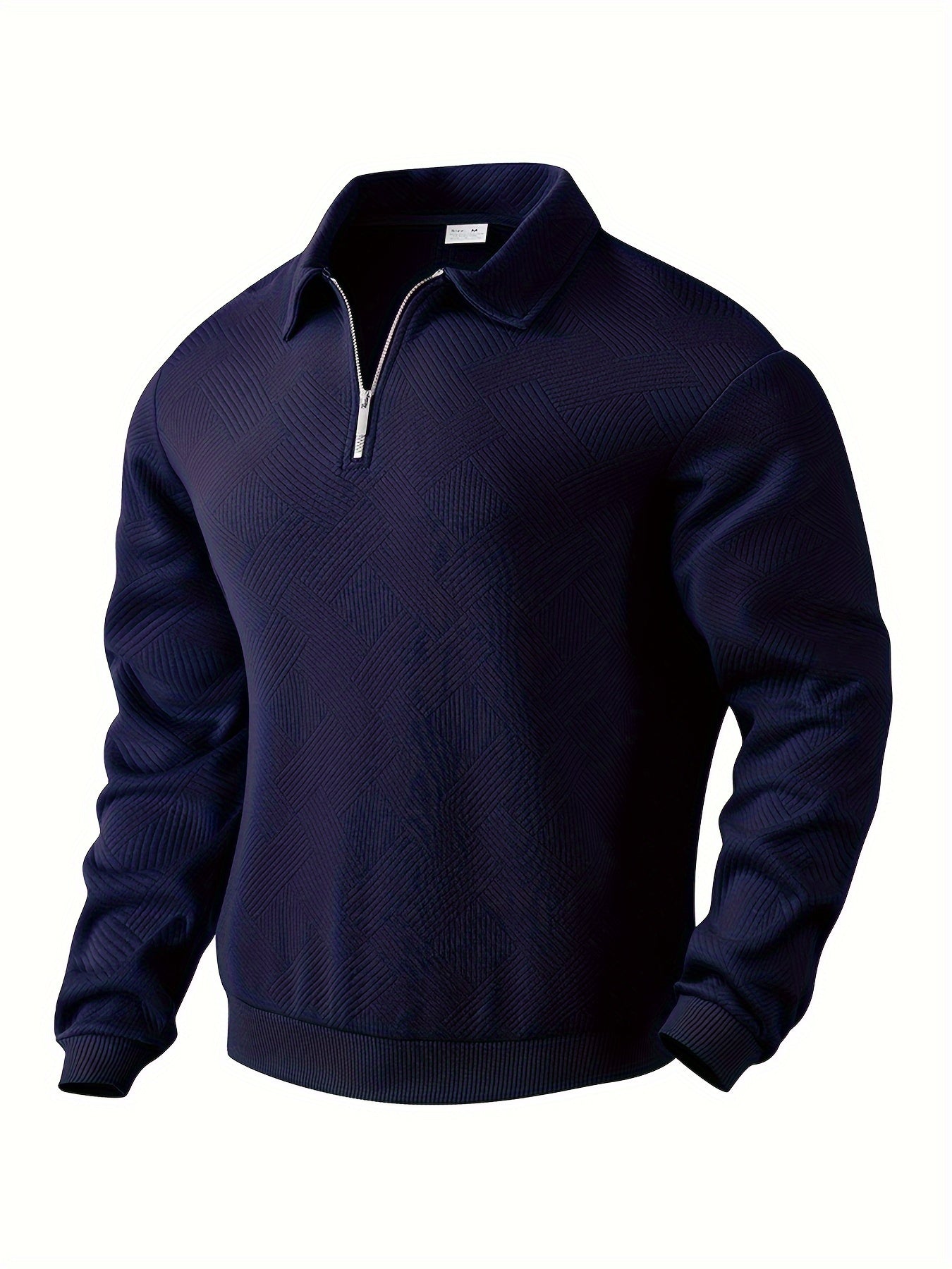 Erick | Vintage-Pullover mit Reißverschluss und geometrischem Design