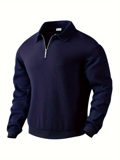 Erick | Vintage-Pullover mit Reißverschluss und geometrischem Design