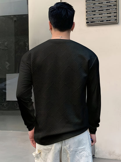 Men's Gradient Sweatshirt, Crew Neck, Long Sleeve