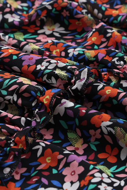 Vestidos florais com decote em V