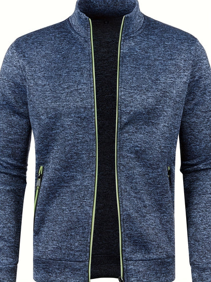 Herren-Cardigan mit Reißverschluss, lässiger Pullover für Herbst/Winter