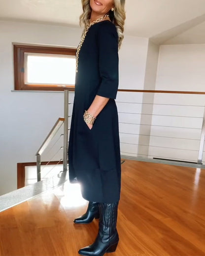 Sophia™ - Vestido elegante com detalhes artesanais