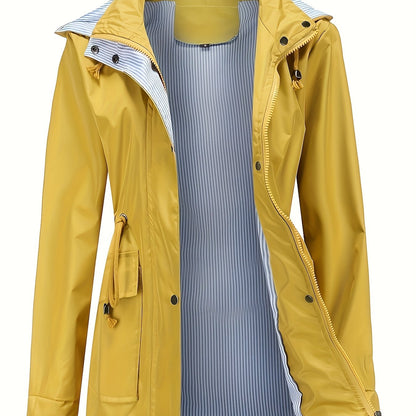 2025 New Autumn And Winter Detachable Hooded Trench Coat for Women, Plus Size Stylish Casual Outdoor Raincoat.