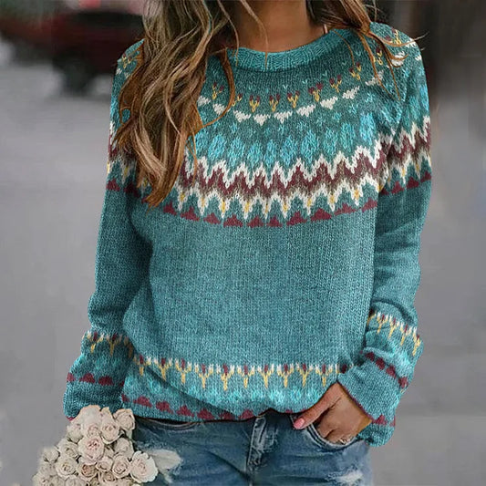 Peyton™ – Bequemes Sweatshirt mit Retro-Wellenmuster