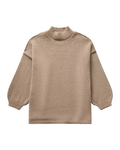 Manon | Lässiger Strickpullover mit halbhohem Kragen