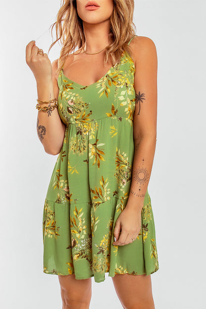 Floral Spaghetti Straps Dress