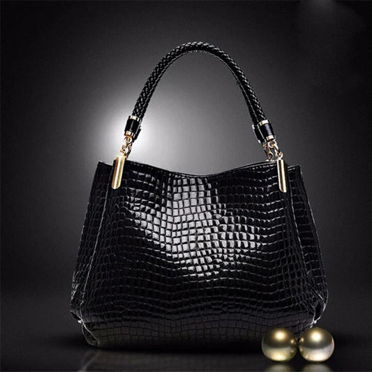 Isabella™ Elegância duradoura | Bolsa estilosa com padrão crocodilo 