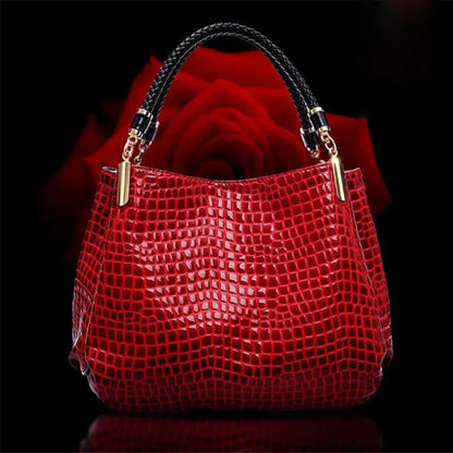 Isabella™ Elegância duradoura | Bolsa estilosa com padrão crocodilo 