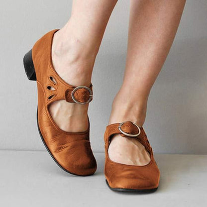 Lina™ - Stilvolle orthopädische Ledersandalen