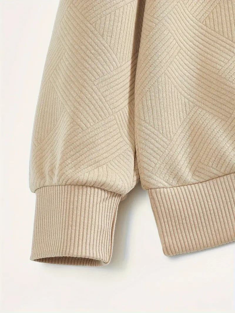Erick | Vintage-Pullover mit Reißverschluss und geometrischem Design
