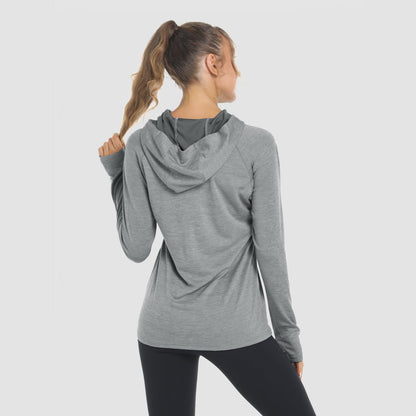 Women's Mint Hoodie Shirts UPF 50+ Sun Protection Long Sleeve UV Shirt with Thumb Hole