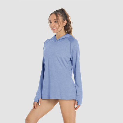 Women's Mint Hoodie Shirts UPF 50+ Sun Protection Long Sleeve UV Shirt with Thumb Hole