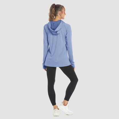 Women's Mint Hoodie Shirts UPF 50+ Sun Protection Long Sleeve UV Shirt with Thumb Hole