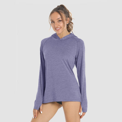 Women's Mint Hoodie Shirts UPF 50+ Sun Protection Long Sleeve UV Shirt with Thumb Hole