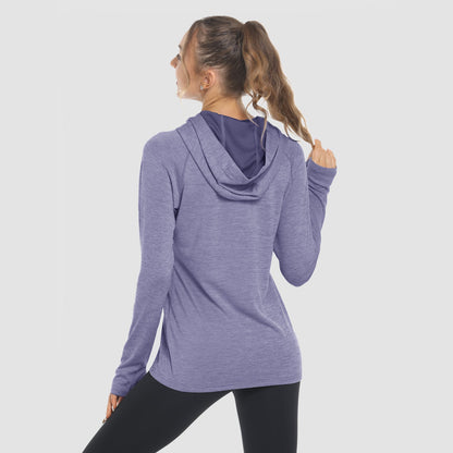 Women's Mint Hoodie Shirts UPF 50+ Sun Protection Long Sleeve UV Shirt with Thumb Hole