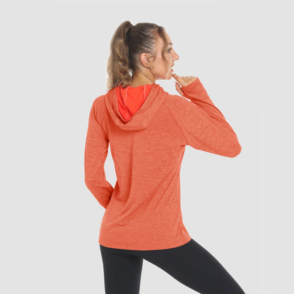 Women's Mint Hoodie Shirts UPF 50+ Sun Protection Long Sleeve UV Shirt with Thumb Hole