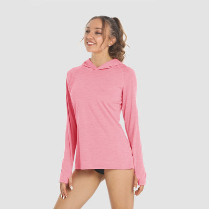 Women's Mint Hoodie Shirts UPF 50+ Sun Protection Long Sleeve UV Shirt with Thumb Hole