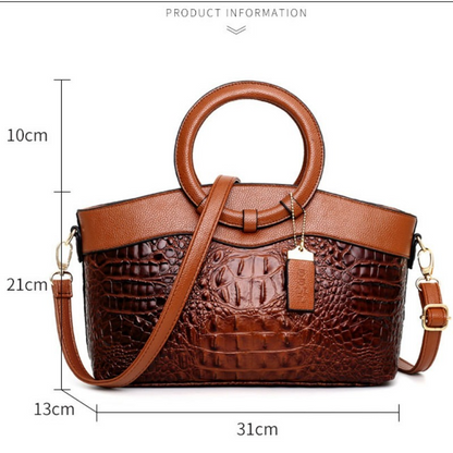 Ella™ – Elegante handgefertigte Kroko-Ledertasche