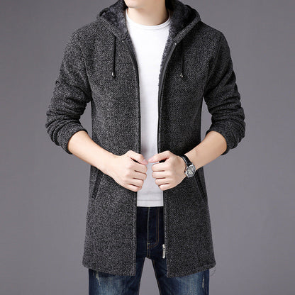 Gabriel | Lange Strickjacke mit Kapuze