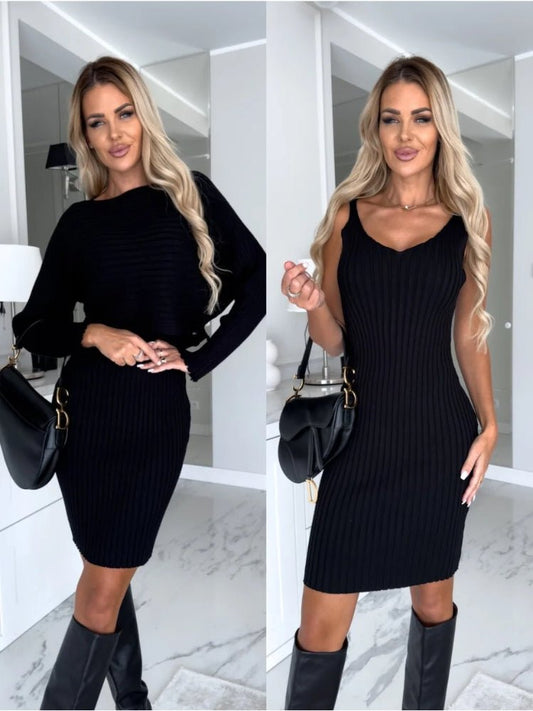 Scarlett™ – Stilvolles zweiteiliges Set (Kleid und Pullover)