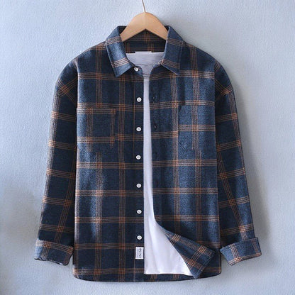 Dave | Vintage Kariertes Herrenhemd 
