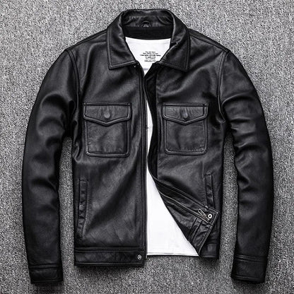 Hunter™ - Jaqueta de couro vegana vintage