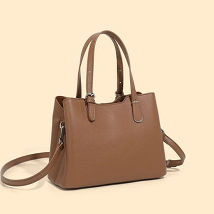 Aria™ - Bolsa de ombro de couro de vaca genuíno com 3 camadas